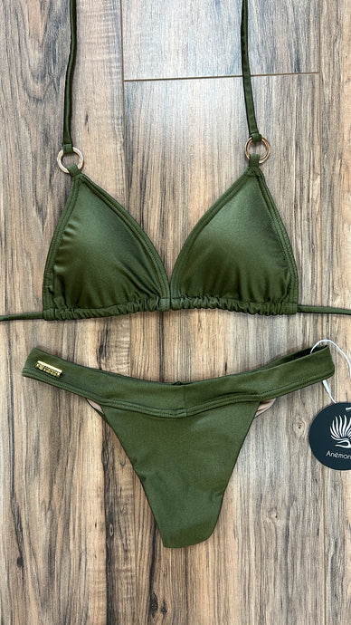 Double ring olive green