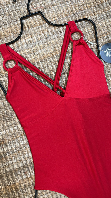 Elegant red one piece